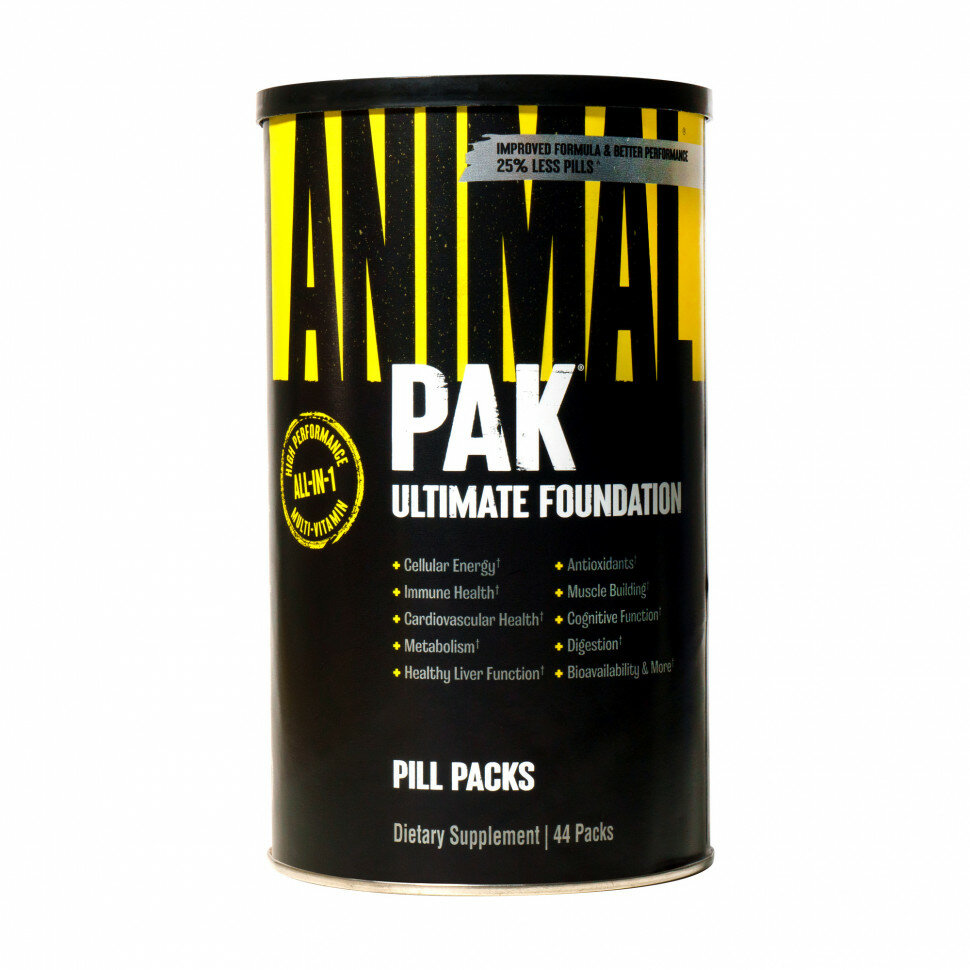 Витаминно-минеральный комплекс спортивный энимал ПАК Animal Pak, 44 порции, 8 таблеток