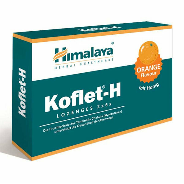 Леденцы Кофлет-Х Апельсин (Koflet-H Orange ) от кашля /Смягчают горло и бронхи /Антисептик, 30 шт.