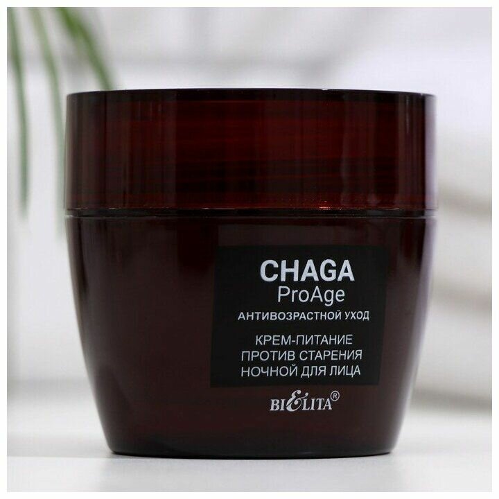 Крем-питание для лица против старения ночной Антивозрастной уход Chaga Proage Белита 50мл Белита СП ООО - фото №8