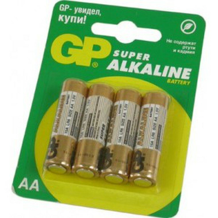 Батарейка GP 15A-UE4 AA MN1500 (4шт) (LR6-4BL)