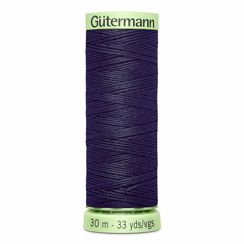 фото Нить top stitch 30/30 м для декоративной отстрочки, 100% полиэстер, gutermann 744506 (387 чернильно-черный), 5 шт