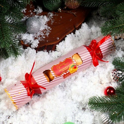 Новогодний набор бомбочек для ванны Красная конфета, золотой, 3 шт по 100 гр