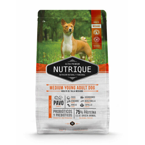 Vitalcan Nutrique Dog Adult сухой корм для взрослых собак средних пород с индейкой - 350 г