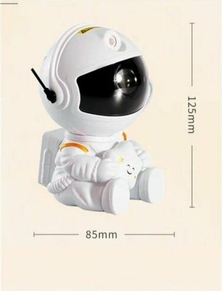 Ночник проектор звёздное небо Астронавт (космонавт) -Белый - фотография № 5