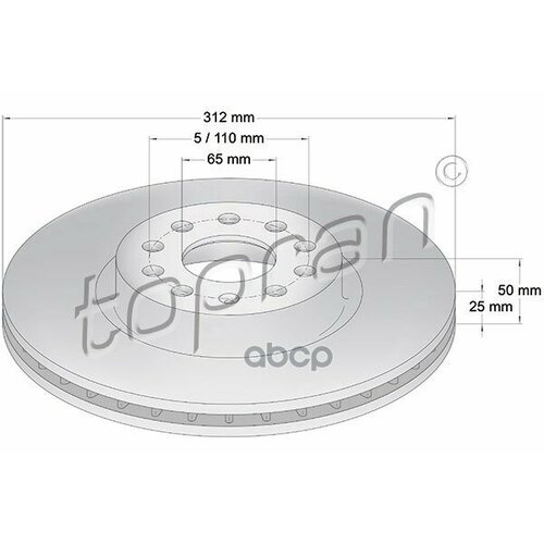 Диск Тормозной (Замена Для Hp-110073755) topran арт. 110073001