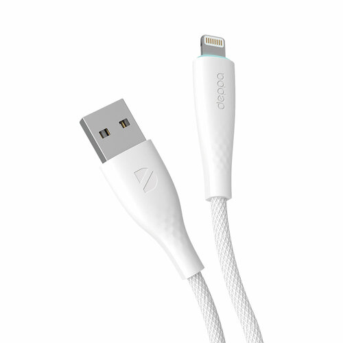 Дата-кабель Fly USB - Lightning, 1м, белый, Deppa, Deppa 72530 дата кабель fly type c lightning 1м белый deppa deppa 72533