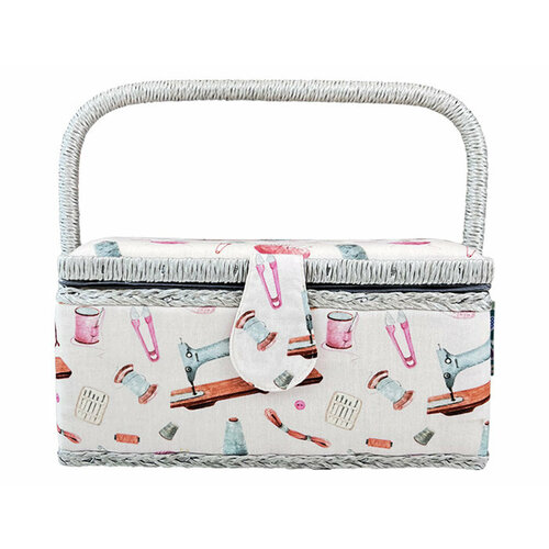 ШКАТУЛКА ДЛЯ РУКОДЕЛИЯ ELF-PINKCRAFT 24х13х18 2 отделения белыйрозовый 2690₽