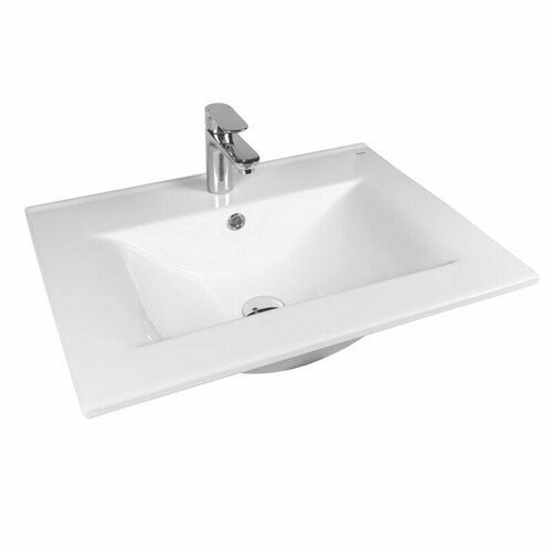 Раковина Bond встраиваемая, 60 см, с переливом, цвет белый, S05-600