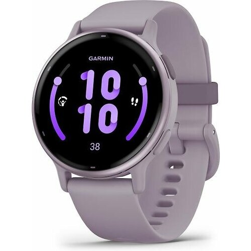 умные часы garmin venu 3 slate stainless steel bezel with black case and black leather band 010 02784 52 Умные часы Garmin vivoactive 5 фиолетовые (010-02862-13)