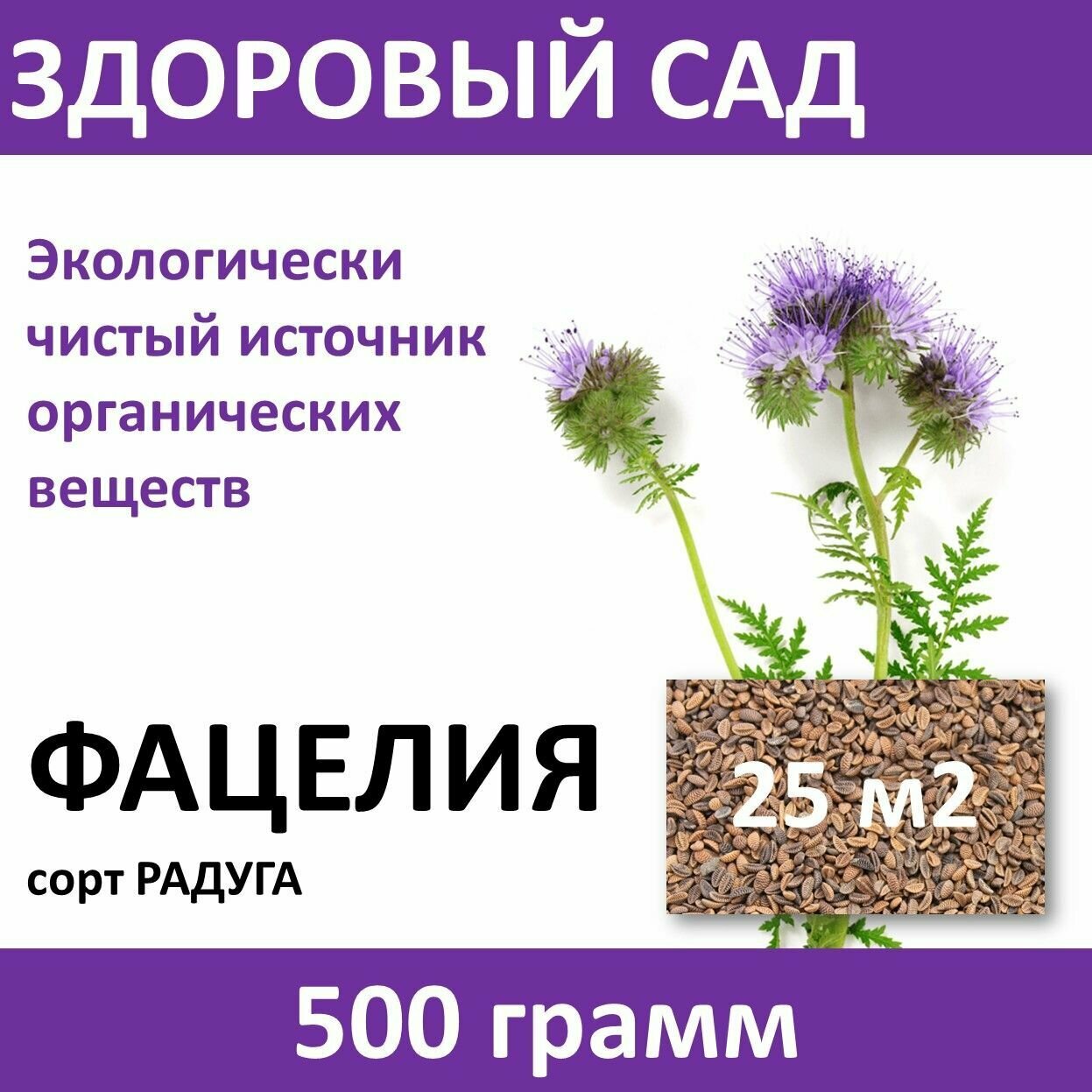 Здоровый САД Семена сидерата Фацелия 05 кг