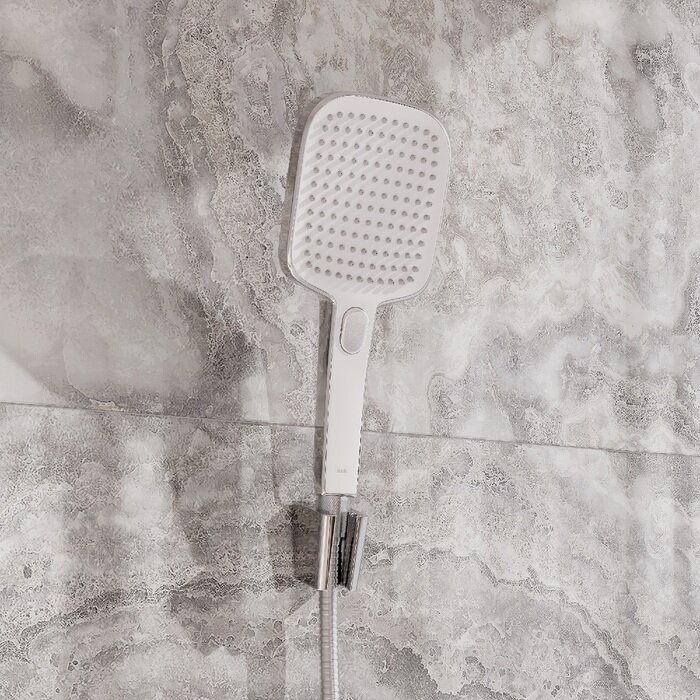 фото Лейка для душа Esper IDDIS квадратная хром с белым ESP3FCSi18