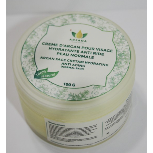 Увлажняющий крем для лица с аргановым маслом против морщин для нормальной кожи Cream d'Argan, из Марокко, 80 мл