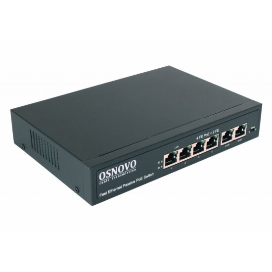 Коммутатор Passive PoE Osnovo Fast Ethernet на 6 портов SW-20600/A(80W)