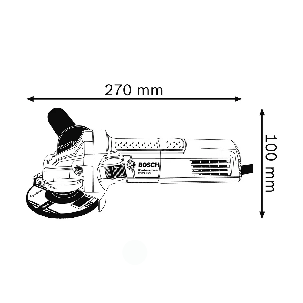 Углошлифовальная машина Bosch GWS 750-125 125 мм 06013940R3 - фото №20