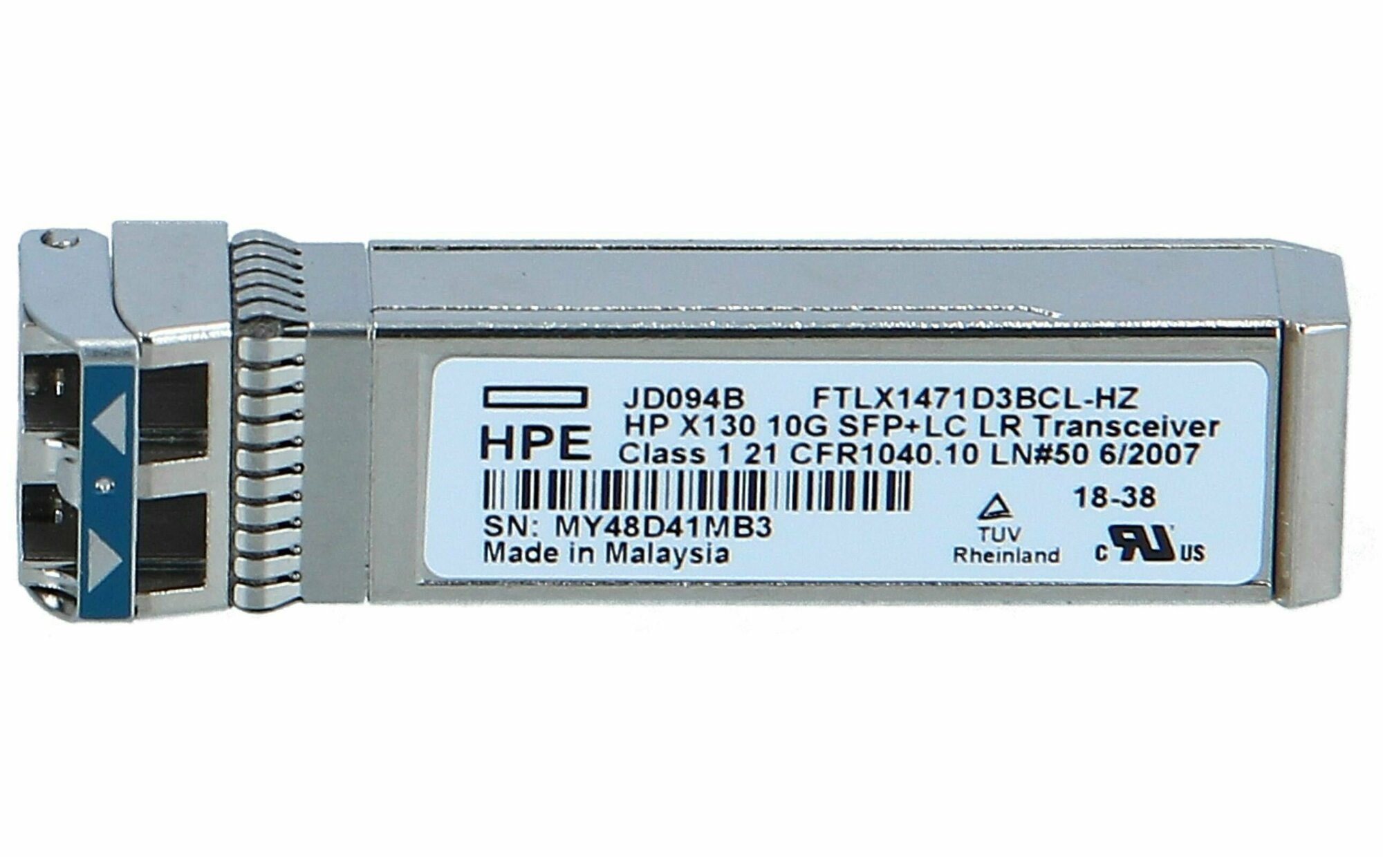 Трансивер HPE JD094B X130 10G SFP+ 10GBase-LR 1310nm 10km LC