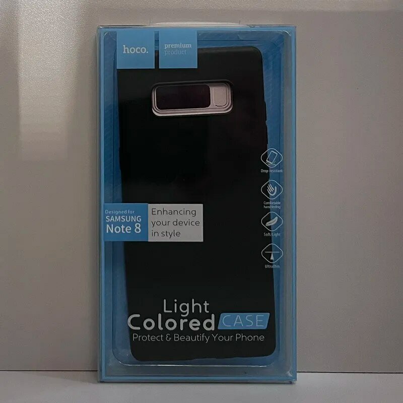 Силиконовая накладка для телефона Samsung Galaxy Note 8 SM-N950, цвет чёрный, Usams Phantom Series Protective Case Black