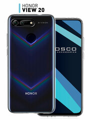 Чехол ROSCO для Honor View 20 (Хонор Вью 20) защита модуля камер, силиконовый чехол, тонкий, прозрачный чехол