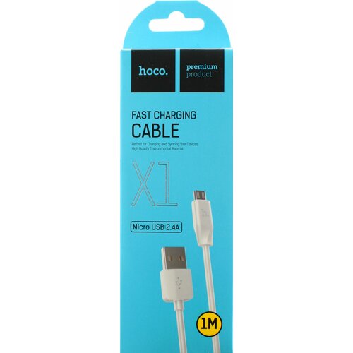 Кабель micro USB HOCO X1, 2А, Белый, 1м