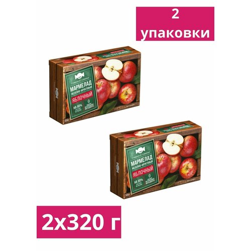 Мармелад "Озёрский сувенир", мармелад "Яблочный", 100% натуральный продукт, 320 г, 2 пачки