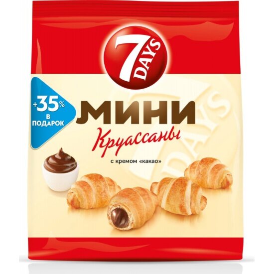 Мини круассаны 7 Days c кремом "Какао" 300 г