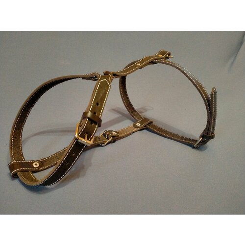 Шлейка для собак стандартная, №3 для средних пород (коричневая)