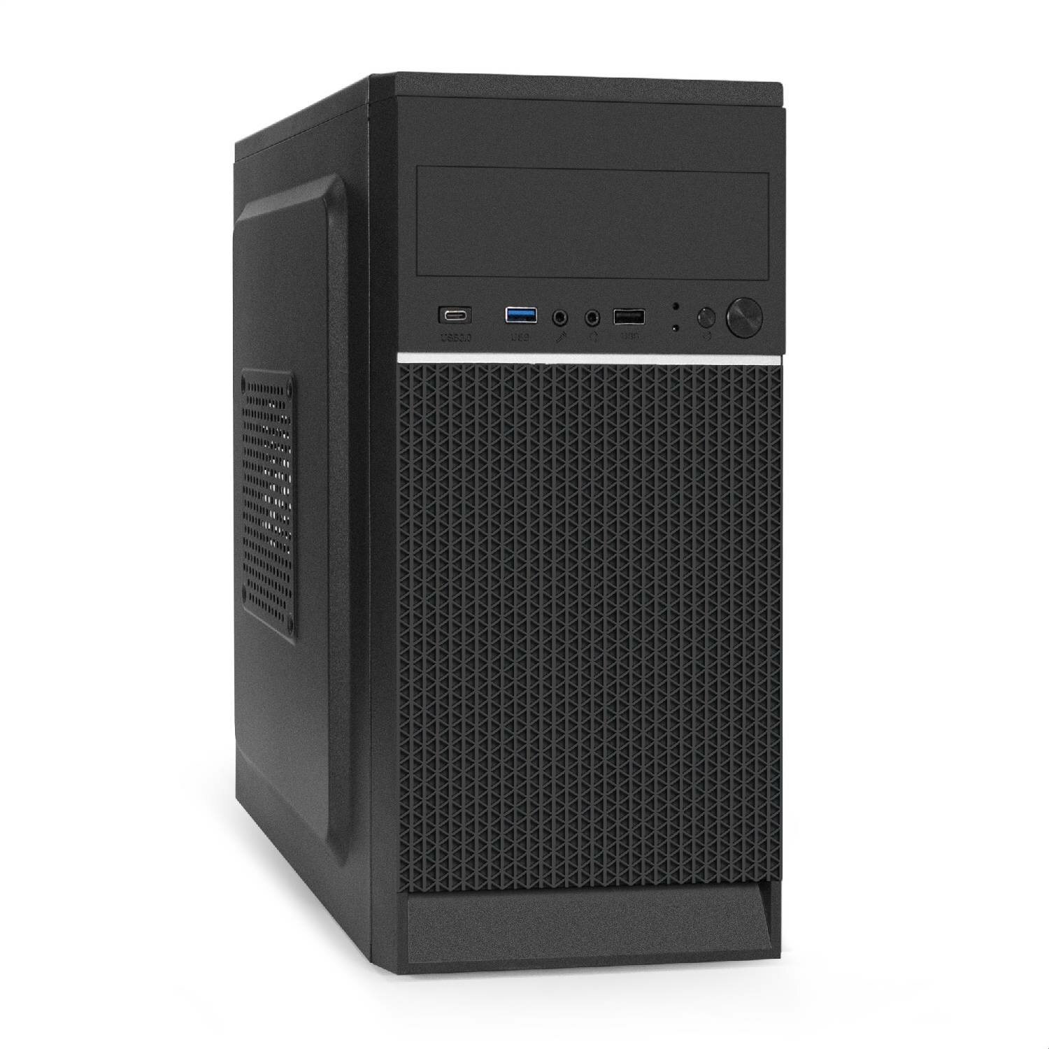 EXEGATE Корпуса EX295339RUS Корпус Minitower MA-540-XP350 mATX БП XP350 1 USB+1 USB3.0+1 TypeC аудио черный