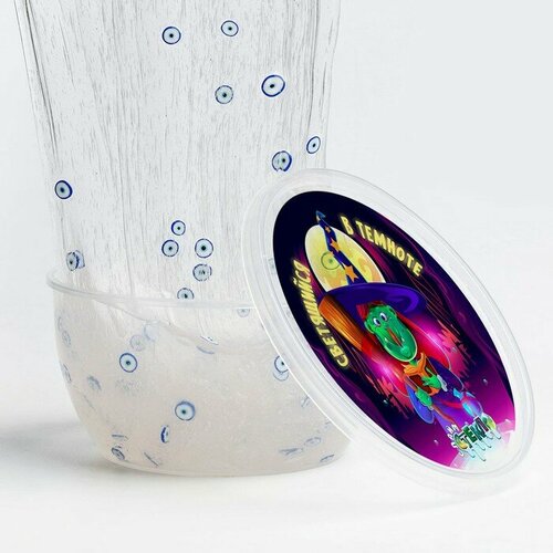 Слайм Стекло Слайм «Стекло», светящийся слайм бесцветный, с декоративным наполнителем, 260 г