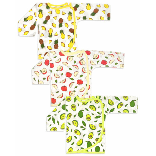 Распашонка Фабрика Бамбук, комплект из 3 шт., размер 50-56, белый