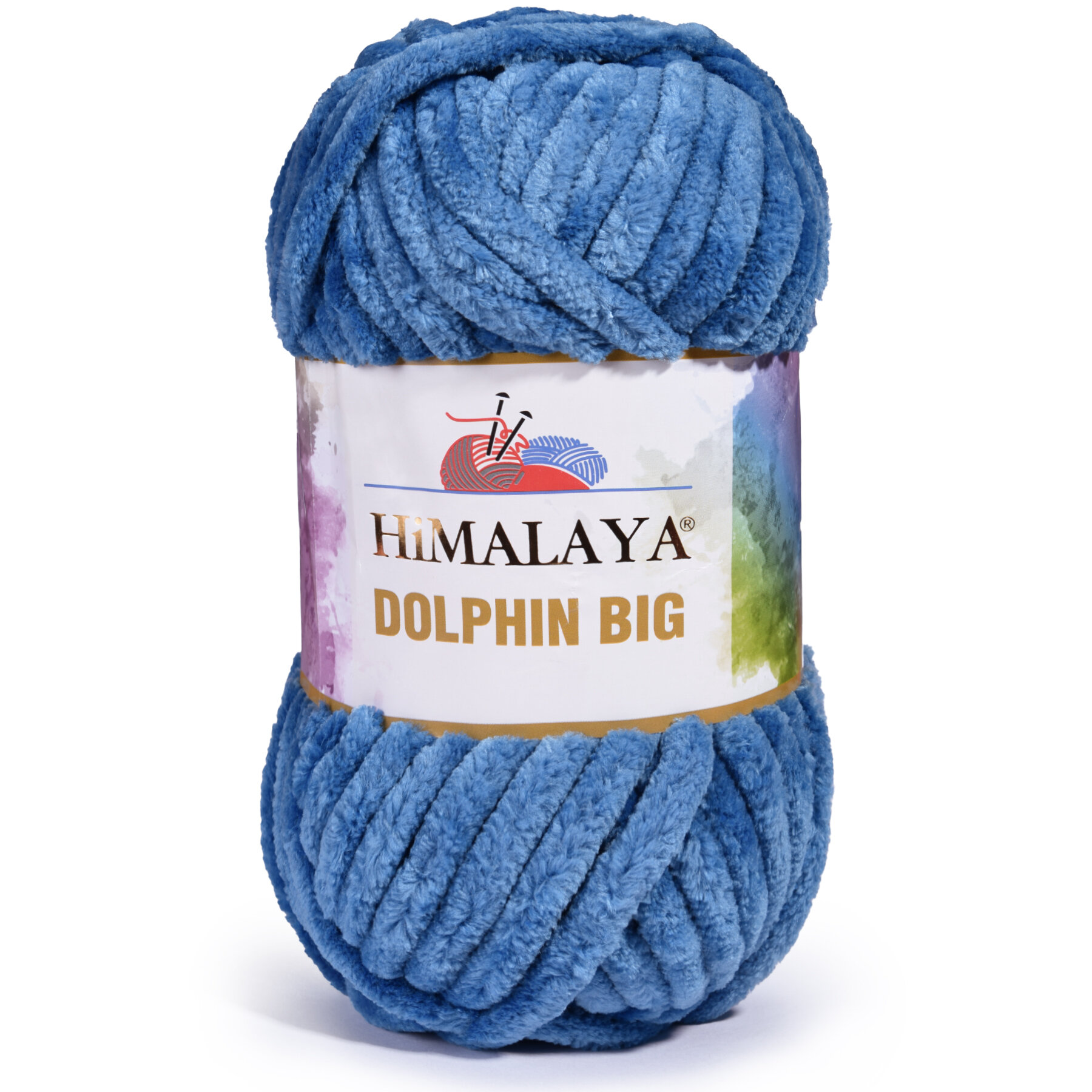 Пряжа Himalaya DOLPHIN BIG 100% Полиэстер, 200гр/80м, (76726 Джинс) 1 упаковка (3 мотка)