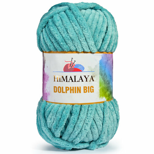 Пряжа Himalaya DOLPHIN BIG 100% Полиэстер, 200гр/80м, (76732 светло-изумрудный) 1 упаковка (3 мотка)