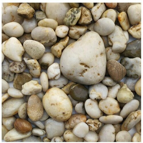 DECOTOP Meta - Природная чистая светлая галька, 20-60 мм, 6 кг/4 л