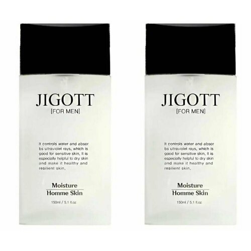 JIGOTT Тоник для мужской кожи лица MOISTURE HOMME SKIN 150мл - 2 штуки тонер для лица jigott тонер для лица moisture homme skin