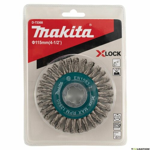 Щетка проволочная дисковая X-LOCK (115 мм, толщина проволоки 0,5 мм) Makita D-73368