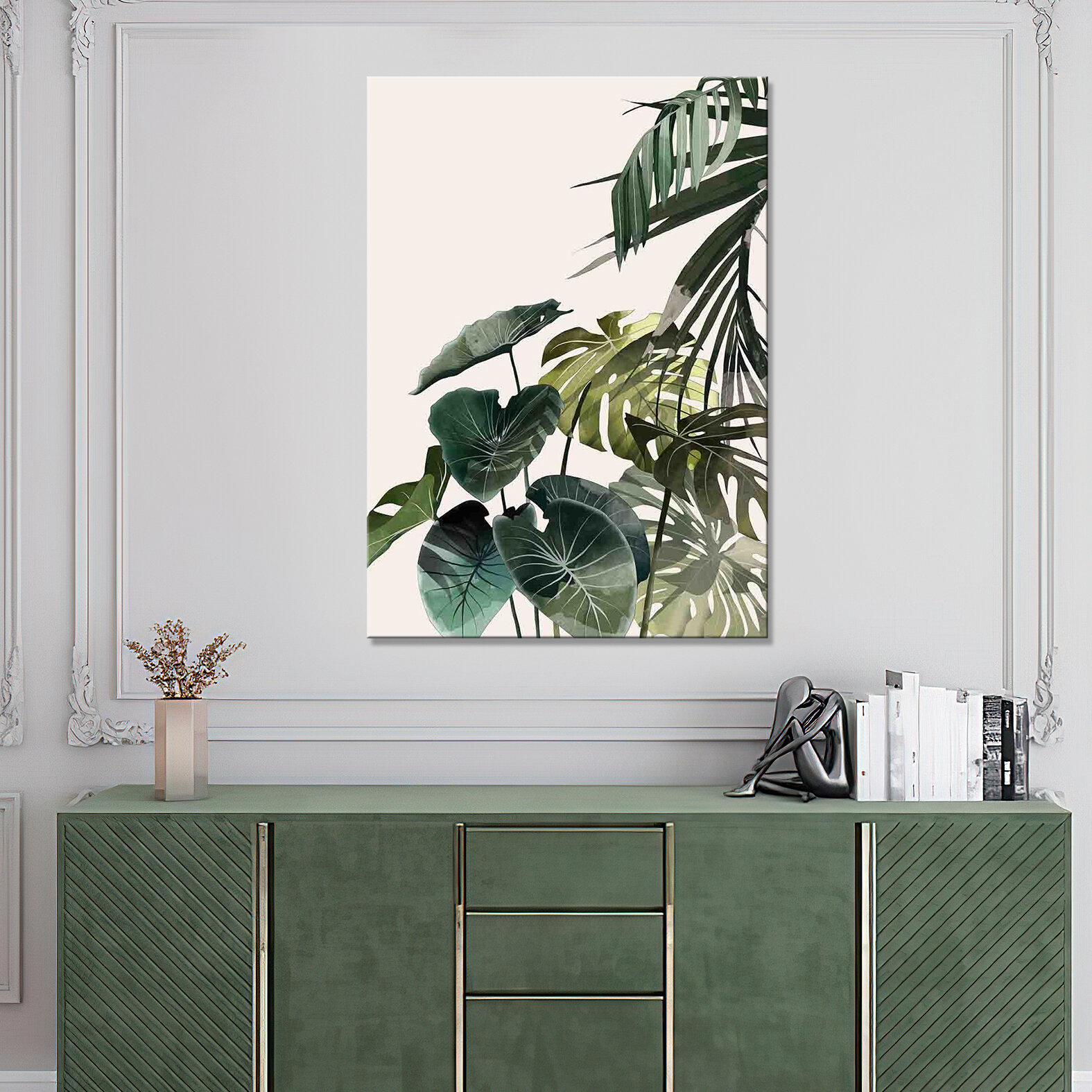 Интерьерная картина на холсте на стену/постер/ Разные тропические растения 40х55