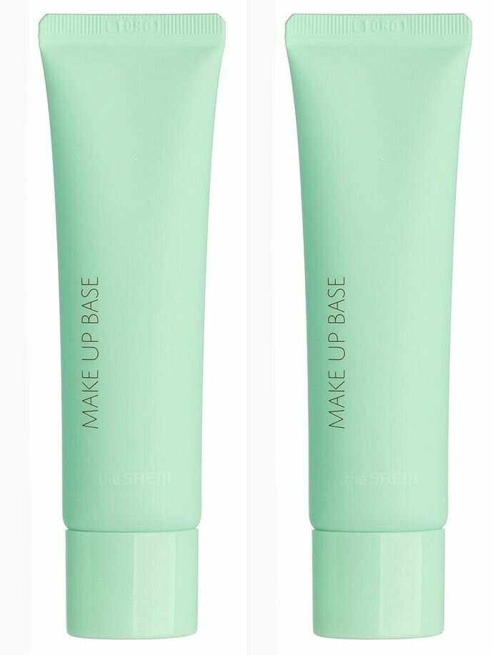 The Saem Крем для лица Saemmul Airy Cotton Make Up Base 01 Green, 30мл, 2шт