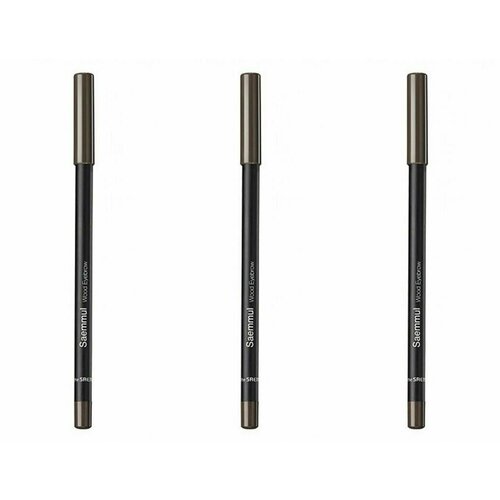 The Saem Карандаш для глаз и бровей Saemmul wood eyebrow, 02 gray brown, 3 шт