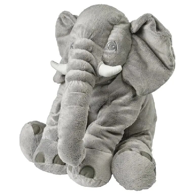Мягкая игрушка Слон с пледом 60 см, серый, подарок