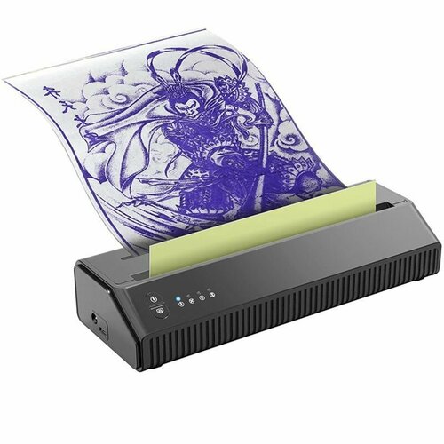 Тату принтер термокопировальный беспроводной с Bluetooth на аккумуляторе DragoArt Thermal Printer MHT-P8008