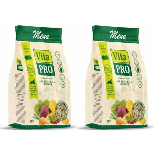 Vita Pro Сухой корм для морских свинок Основной, 400 г, 2 уп