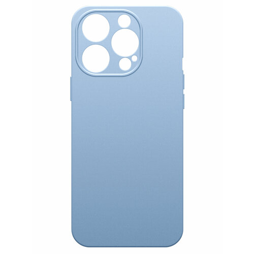 Чехол на Apple iPhone 15 Pro (Эпл Айфон 15 про), силиконовый с защитной подкладкой голубой, Brozo чехол на apple iphone 15 эпл айфон 15 черный силиконовый с защитной подкладкой из микрофибры microfiber case brozo