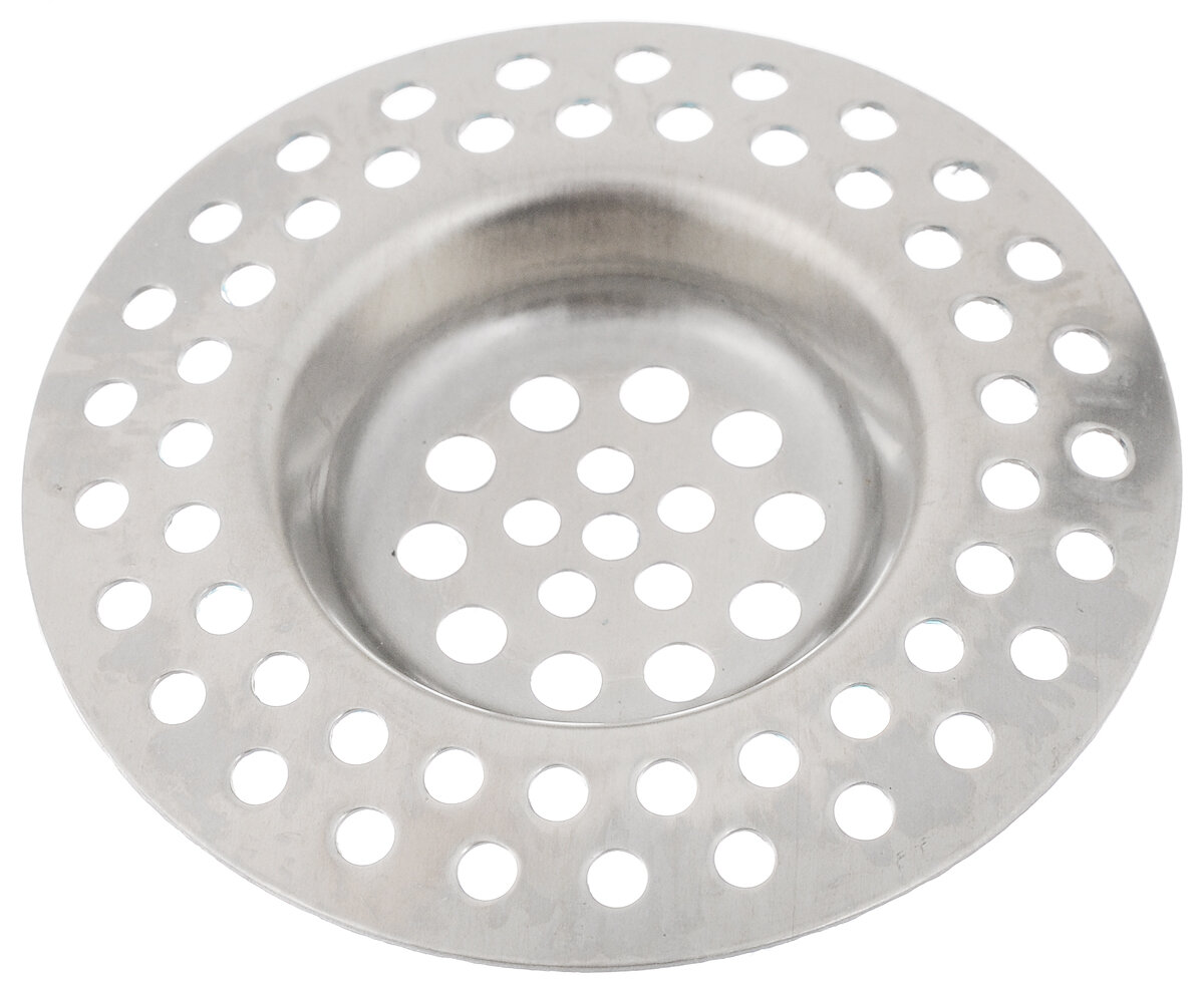 фото Сеточка для раковины металлическая для ванны, хром, нержавеющая сталь