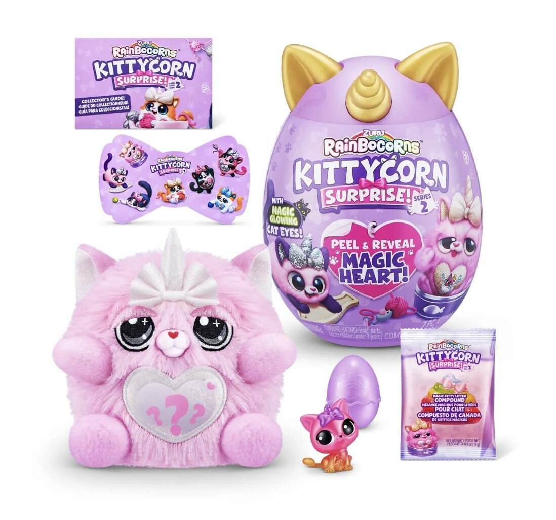 Игровой набор в ассортименте сюрпризы в яйце Zuru Rainbocorns Kittycorn Surprise S2