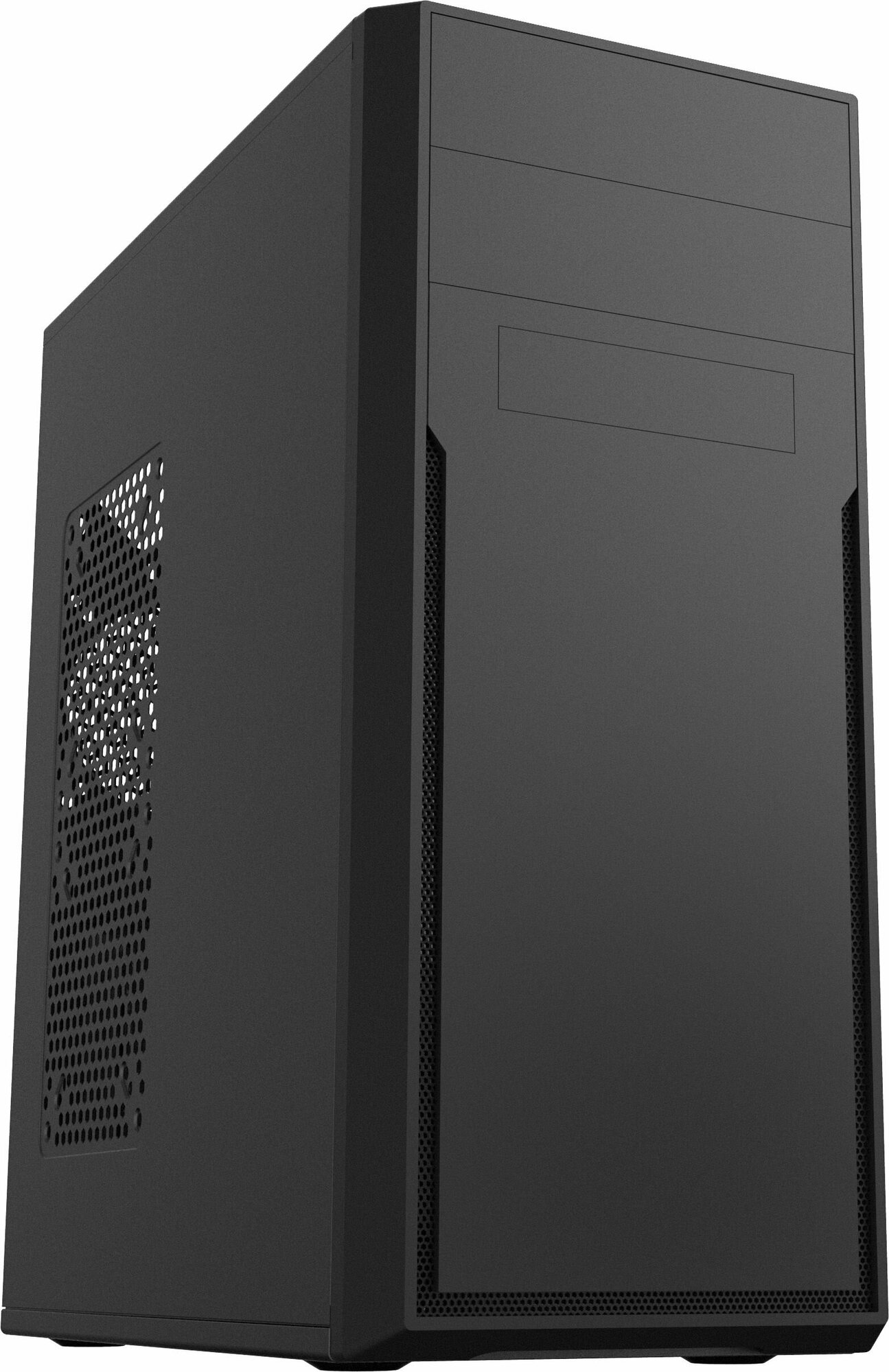 Корпус Foxline c блоком питания 500 Ватт/ Case ATX case, black, w/PSU 500W 12cm, w/2xUSB2.0, w/pwr cord, w/o FAN