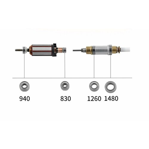 комплект из 4 подшипников 1260 1480 940 830 к ручке для strong стронг Подшипники для маникюрного аппарата Strong 102, 102L, 105L, 120, 107II, 4 штуки