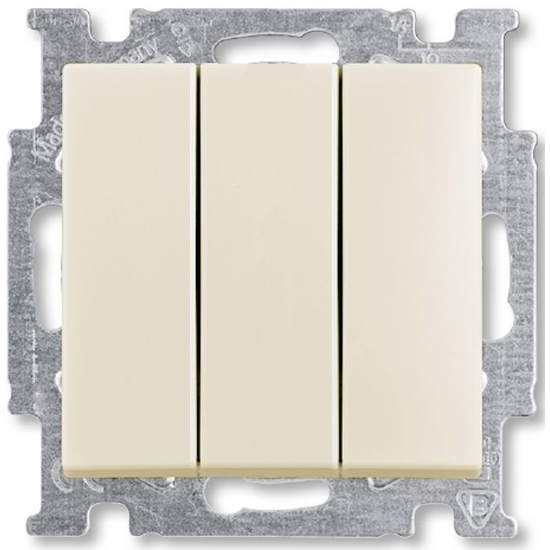 2CKA001012A2158 Выключатель 3-клавишный ABB Basic 55 скрытый монтаж, слоновая кость