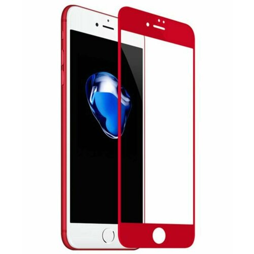 IPhone 7, 8, 6, 6s, красное Защитное стекло 2.5D для айфон 7,8,6,6с Red