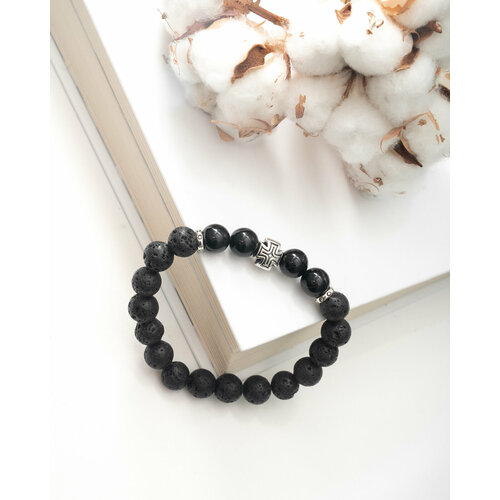 фото Браслет, металл, 1 шт., размер 18 см, размер one size, черный буsina