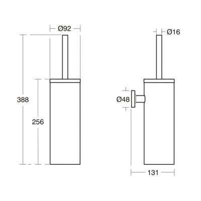 Iom A9128MY Туалетная щетка с держателем (настенный, нержавеющая сталь) Ideal Standard - фото №8