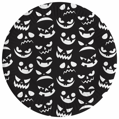 Тарелки (7'/18 см) Хэллоуин, Черный, 6 шт.
