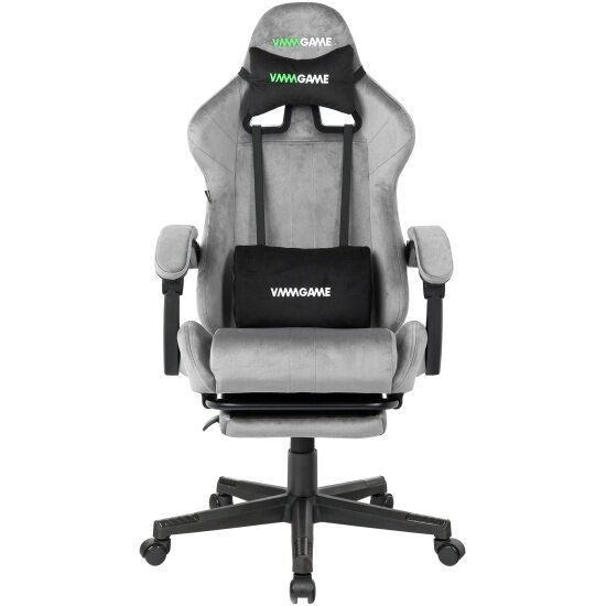 фото VMMGAME Игровое компьютерное кресло THRONE VELOUR, велюр серый